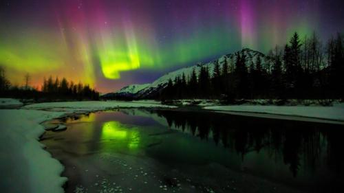!  Aurora borealis over Iceland