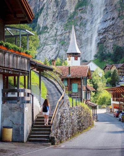 Lauterbrunnen Village in Switzerland 💚