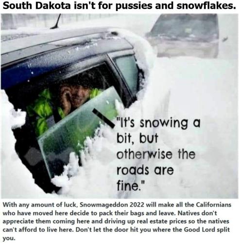 Snowmageddon South Dakota 2022
