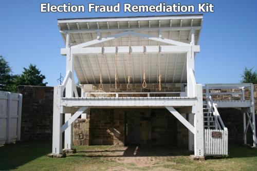 Election fraud remediation kit gallows 960px