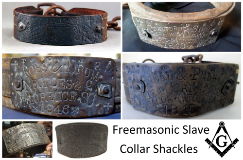 Freemasonic Slave Collar Shackles Collage