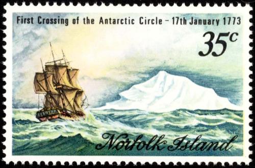 Norfolk Island First Crossing Of The Antarctic Circle January 17, 1773 Stamp