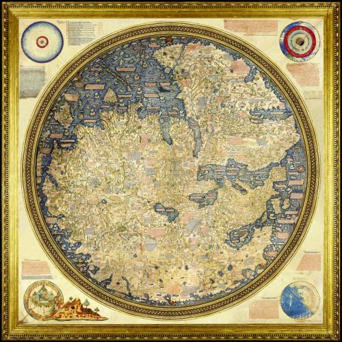 Flat Earth Map - 1450 Fra Mauro Mappa Mundi Planisphere