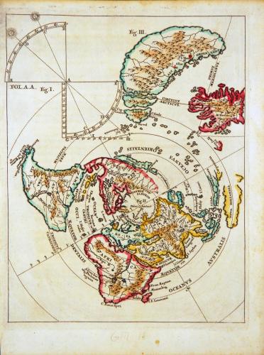 Flat Earth Map - 1680 C. Harrison Mann, Jr. Map Of The World