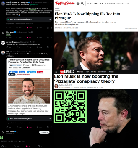 Elon Musk Hints At PizzaGate