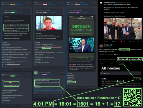 Twitter Censorship - Suspended & Restored 3 Days Later For Over Target Comment About Alex Jones - December 10, 2023