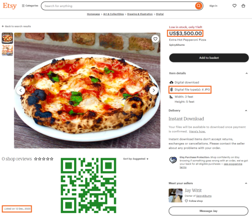 Etsy Selling Pedo Images Disguised As Pizza Images For Thousands Of Dollars