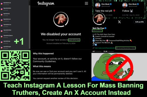 Teach Instagram A Lesson For Mass Banning Truthers, Create An X Account Instead