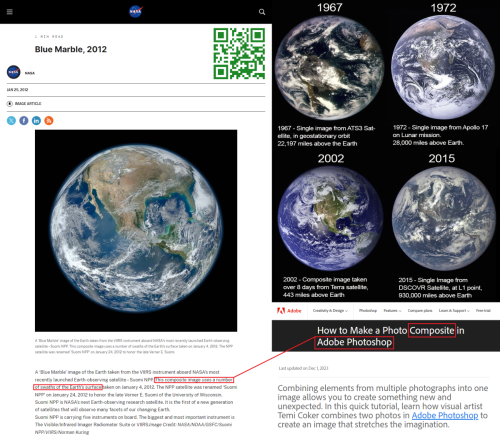 NASA Admits To Using Composite Photoshop Images For The Globe Blue Marble Model 2012