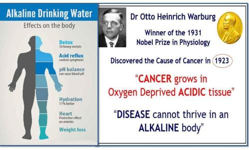 !  Dr Warburg on alkaline water and cancer
