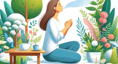 Natural Allergy Relief - Woman in Nature with Plants Pollen